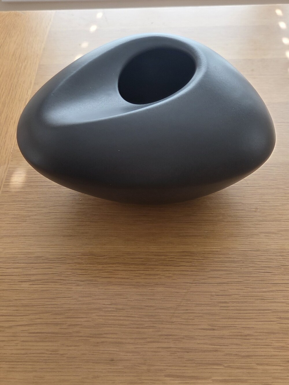 Vintage IKEA Bigarro Vase – Matte Black Organic Ceramic Sculpture